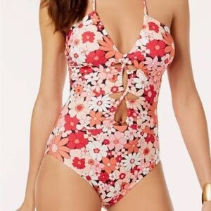 MICHAEL Michael Kors Red and Pink One Piece Swimsuit